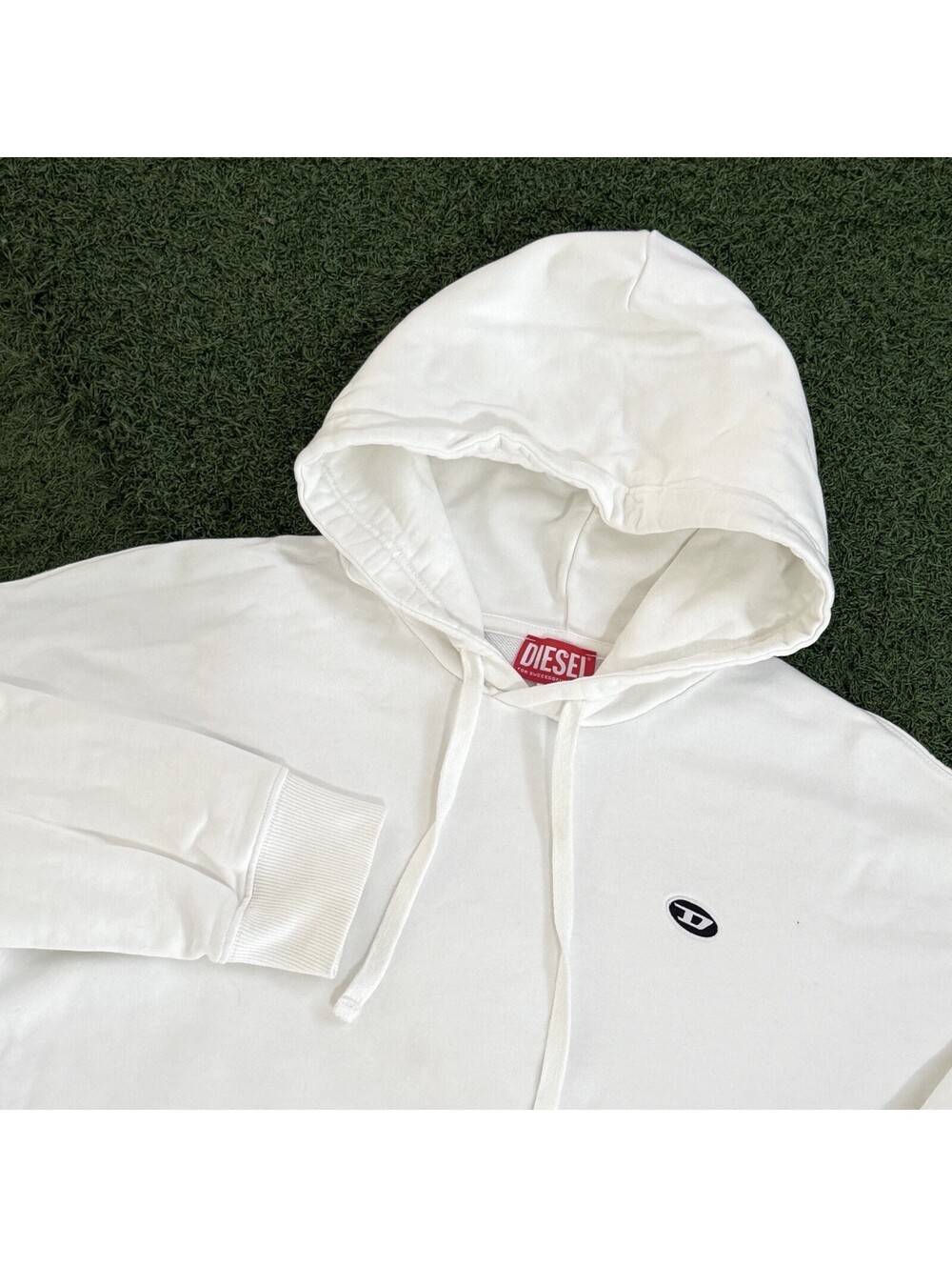 Diesel S-Ginn Hoodie Men Size S 'D' Logo Designer Fleece Streetwear Pocket Prep